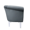 Fotel Milo szary BL14 na białych nogach 20 cm – elegancja i styl