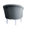 Fotel Milo szary BL14 na białych nogach 20 cm – elegancja i styl