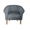 Fotel Milo szary BL14 na nogach buk 20 cm – elegancja i komfort