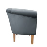 Fotel Milo szary BL14 na nogach buk 20 cm – elegancja i komfort