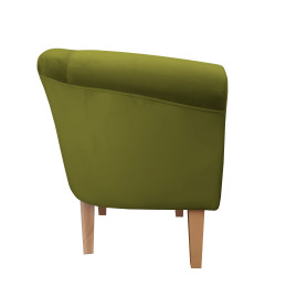 Fotel Milo nogi 20cm buk zielona oliwka