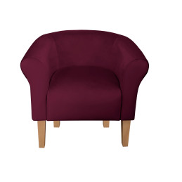 Fotel Milo noga 20cm buk śliwka - Magic Velvet