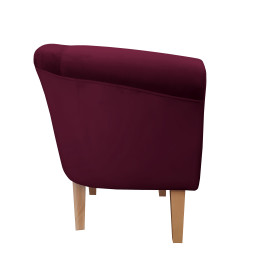 Fotel Milo noga 20cm buk śliwka - Magic Velvet