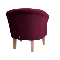 Fotel Milo noga 20cm buk śliwka - Magic Velvet