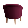 Fotel Milo noga 20cm buk śliwka - Magic Velvet