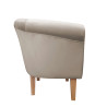 Fotel Milo noga 20cm buk szary-beż MG09