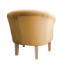 Fotel Milo miodowy MG15 na nogach buk 20 cm – styl i komfort