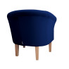 Fotel Milo granatowy MG16 na nogach buk 20 cm – styl i komfort