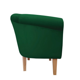 Fotel Milo noga 20cm buk zieleń butelkowa