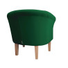 Fotel Milo butelkowa zieleń MG25 na nogach buk 20 cm – styl