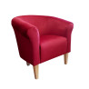 Fotel Milo czerwony MG31 na nogach buk 20 cm – elegancja i wygoda