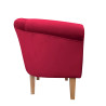 Fotel Milo czerwony MG31 na nogach buk 20 cm – elegancja i wygoda