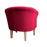 Fotel Milo czerwony MG31 na nogach buk 20 cm – elegancja i wygoda