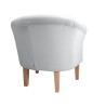 Fotel Milo jasny szary MG39 na nogach buk 20 cm – elegancja i styl