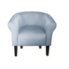 Fotel Milo nogi 20cm venge szary błękit BL06