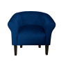 Fotel Milo granatowy MG16 na nogach venge 20 cm – styl i komfort