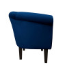Fotel Milo granatowy MG16 na nogach venge 20 cm – styl i komfort