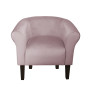 Fotel Milo szary róż MG55 na nogach venge 20 cm – styl i komfort