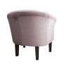 Fotel Milo szary róż MG55 na nogach venge 20 cm – styl i komfort