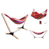 Hamak z drewnianym stelażem ogrodowy dwuosobowy stelaż do hamaka POLSKI + GRATIS