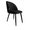 Velvety upholstered comfortable chair