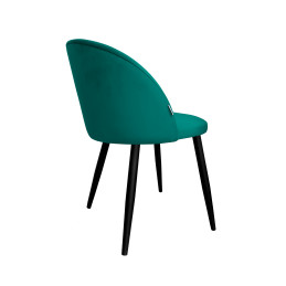 Comfortable velvety upholstered chair