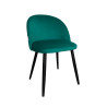 Comfortable velvety upholstered chair