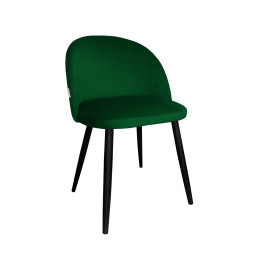 Velvety upholstered comfortable chair