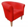 Fotel Milo D15 czerwony na nogach buk – elegancja i wygoda