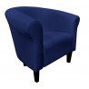 Fotel Milo D4 granatowy na nogach venge – elegancja i komfort