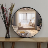 Lustro LOFT FI40cm czarne ścienne okrągłe łazienkowe do salonu sypialni loftowe Industrialne minimalistyczne