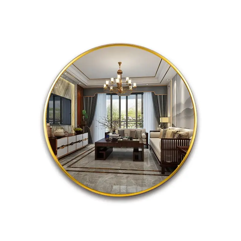 Lustro LOFT FI40 – złote okrągłe ścienne do łazienki