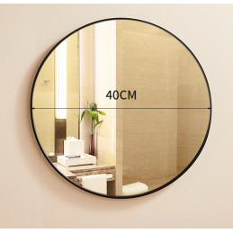 Lustro LOFT FI40 – czarne okrągłe ścienne do łazienki