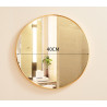 Lustro LOFT  FI40cm złote ścienne okrągłe łazienkowe do salonu sypialni loftowe Industrialne minimalistyczne