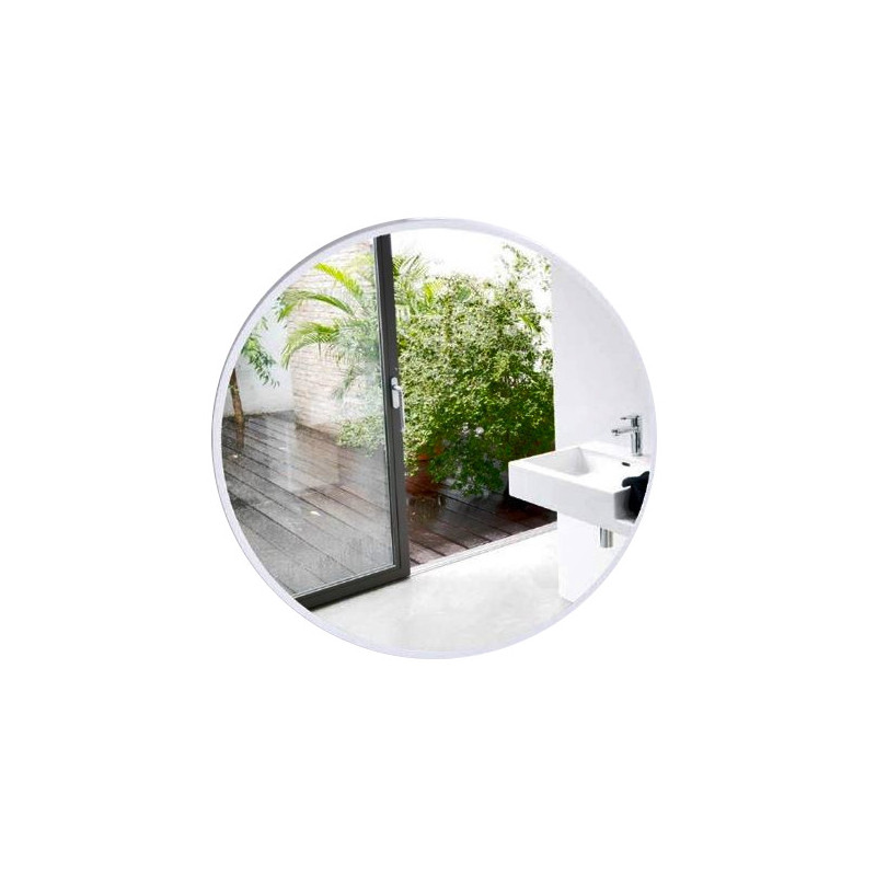 Lustro LOFT FI60 – białe okrągłe ścienne do łazienki