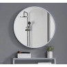 Lustro LOFT  FI80cm białe M951 ścienne okrągłe łazienkowe do salonu sypialni loftowe Industrialne minimalistyczne