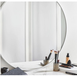 Lustro LOFT  FI80cm białe M951 ścienne okrągłe łazienkowe do salonu sypialni loftowe Industrialne minimalistyczne