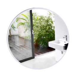 Lustro LOFT FI80 – białe okrągłe ścienne do łazienki