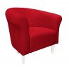 Fotel Milo Mikrofaza 8 czerwony białe nogi – styl i wygoda