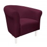 Fotel Milo Mikrofaza 11 fioletowy białe nogi – elegancja