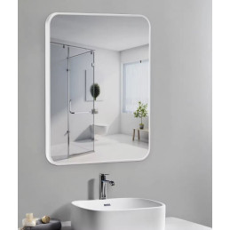 Lustro LOFT 60x80 cm białe ścienne