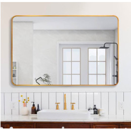 Lustro LOFT 40x60 – złote ścienne do łazienki i salonu