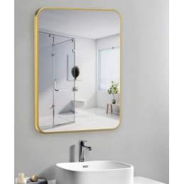 Lustro LOFT 40x60 – złote ścienne do łazienki i salonu