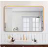 Lustro LOFT 60x80 cm złote - rama aluminiowa