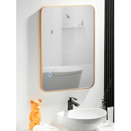 Lustro LOFT FX-05 60x80 – złote ścienne do łazienki