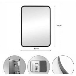 Lustro LOFT FX-05 60x80 – złote ścienne do łazienki