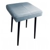 Taboret MAX BL06 szary błękit podstawa czarna