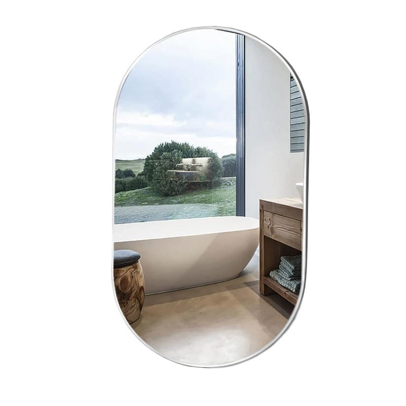 Lustro Elipsa 75x40 – białe owalne ścienne do łazienki