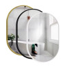 Lustro Elipsa 75x40cm białe ścienne owalne łazienkowe do salonu sypialni loftowe Industrialne minimalistyczne