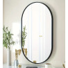Lustro Elipsa GX06 75x40 – czarne owalne ścienne